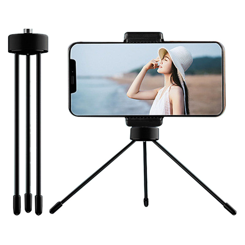 Desktop Phone Holder Tripod Portable Selfie Stand with 1/4" Screw Adapter for Phone Camera Fill Light Desktop Phone Holder Tripod Portable Selfie Stand with 1/4" Screw Adapter for Phone Camera Fill Light